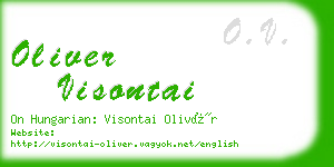 oliver visontai business card